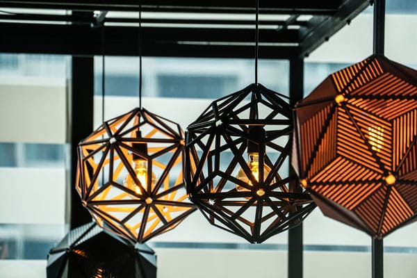 3D-printed decor (light fixtures) for architectural applications