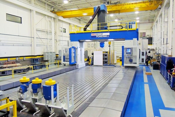 The Emco MECOF Powermill, one of the largest 5-axis CNC vertical machining centers in the world