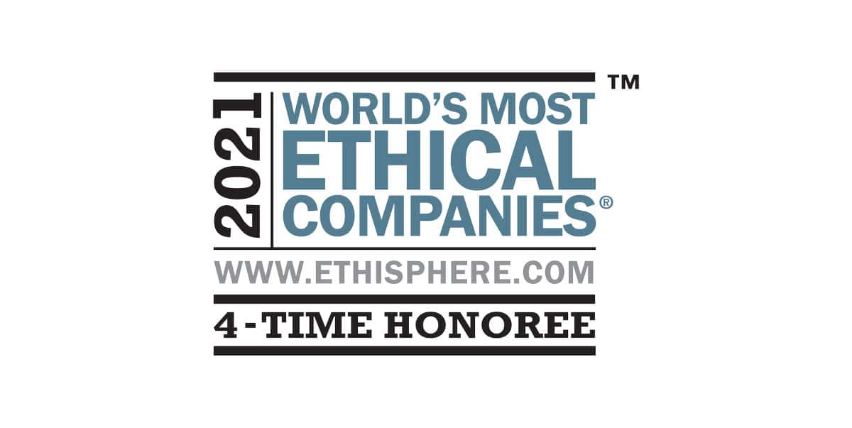 The logo for Ethisphere's 2021 World's Most Ethical Companies