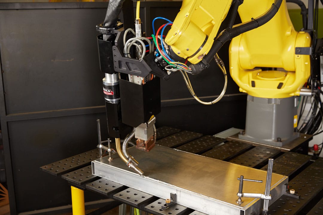 An image of Lincoln Electric's Laser-Pak™ robotic laser welding system