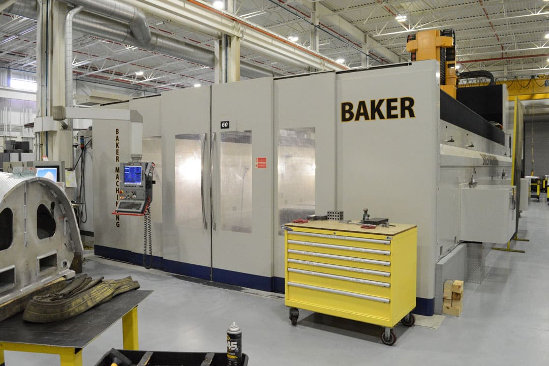 A Breton FlyMill HD 1300 2T five-axis large CNC machine at Baker Industries