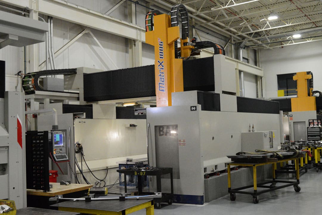 A Breton Matrix 1000 2T five-axis large CNC machine at Baker Industries
