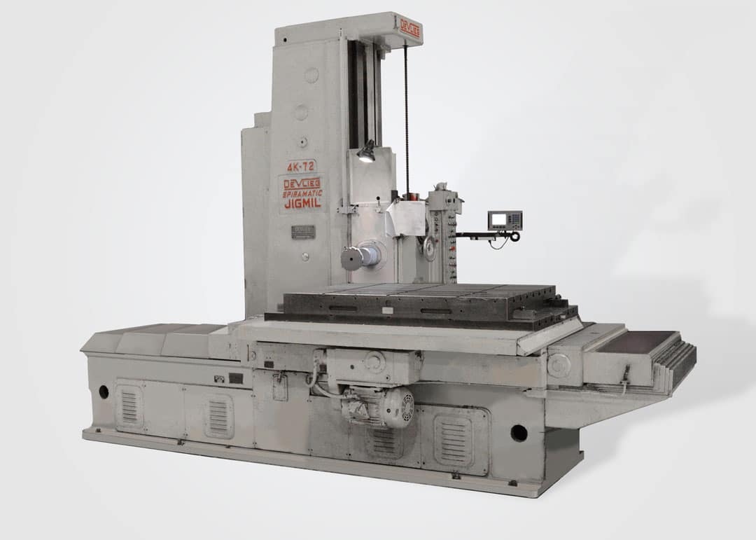 A DeVlieg Spiramatic Jigmil 4K-72 large three-axis CNC machine at Baker Industries