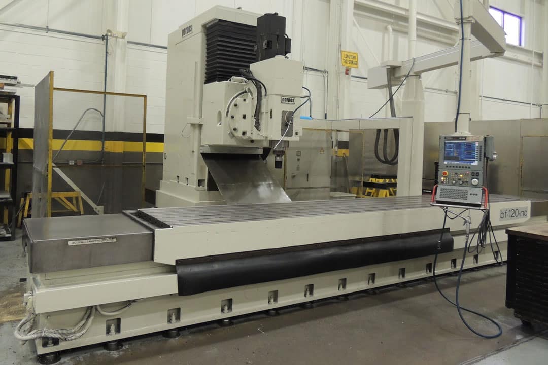 A Parpas BF-120-NC 50HP large three-axis CNC machine at Baker Industries