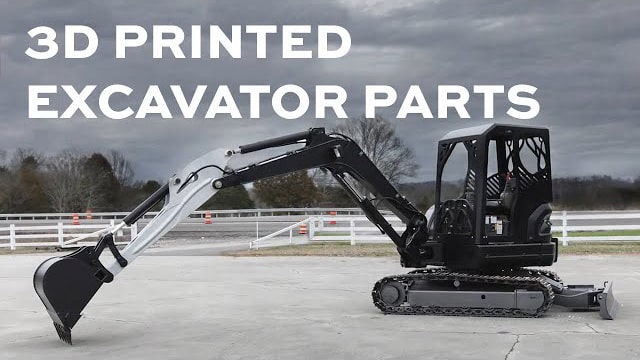 Functional Excavator Features 3D Printed Parts
